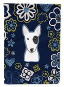 Blue Flowers Bull Terrier Garden Flag - Outdoor Decorative Yard Flag