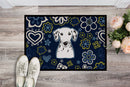 Blue Flowers Dalmatian Doormat - 24x36 Decorative Floor Mat – Indoor/Outdoor Rug with Artistic Flair BB5061JMAT