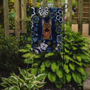 Blue Flowers German Shepherd Garden Flag - Outdoor Decorative Yard Flag BB5062GF