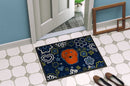 Blue Flowers Longhair Red Dachshund Doormat - 24x36 Decorative Floor Mat – Indoor/Outdoor Rug with Artistic Flair BB5065JMAT