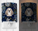 Blue Flowers Cocker Spaniel Ceramic Night Light BB5067CNL
