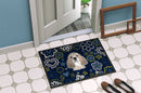 Blue Flowers Cocker Spaniel Doormat - 24x36 Decorative Floor Mat – Indoor/Outdoor Rug with Artistic Flair BB5067JMAT