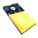 Blue Flowers Pekingese Sticky Note Holder BB5072SN- Refiilable Desk Accessory Note Pad