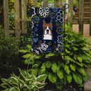 Blue Flowers Boxer Garden Flag - Outdoor Decorative Yard Flag