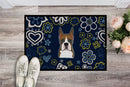 Blue Flowers Boxer Doormat - 18x27 Decorative Floor Mat – Indoor/Outdoor Rug with Artistic Flair BB5074MAT