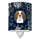 Blue Flowers Cavalier Spaniel Ceramic Night Light BB5075CNL