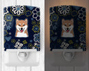 Blue Flowers Shiba Inu Ceramic Night Light BB5076CNL