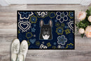 Blue Flowers French Bulldog Doormat - 24x36 Decorative Floor Mat – Indoor/Outdoor Rug with Artistic Flair BB5078JMAT