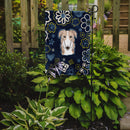 Blue Flowers Borzoi Garden Flag - Outdoor Decorative Yard Flag BB5079GF