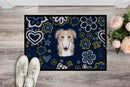 Blue Flowers Borzoi Doormat - 18x27 Decorative Floor Mat – Indoor/Outdoor Rug with Artistic Flair BB5079MAT