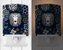 Blue Flowers Saluki Ceramic Night Light BB5080CNL