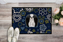 Blue Flowers Japanese Chin Doormat - 24x36 Decorative Floor Mat – Indoor/Outdoor Rug with Artistic Flair BB5081JMAT