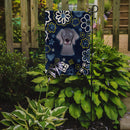 Blue Flowers Weimaraner Garden Flag - Outdoor Decorative Yard Flag BB5082GF