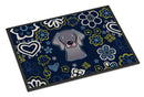 Blue Flowers Weimaraner Doormat - 24x36 Decorative Floor Mat – Indoor/Outdoor Rug with Artistic Flair BB5082JMAT