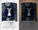 Blue Flowers Italian Greyhound Ceramic Night Light BB5087CNL