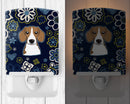 Blue Flowers Beagle Ceramic Night Light BB5090CNL