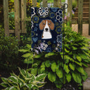 Blue Flowers Beagle Garden Flag - Outdoor Decorative Yard Flag BB5090GF
