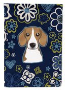 Blue Flowers Beagle Garden Flag - Outdoor Decorative Yard Flag BB5090GF