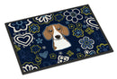 Blue Flowers Beagle Doormat - 24x36 Decorative Floor Mat – Indoor/Outdoor Rug with Artistic Flair BB5090JMAT