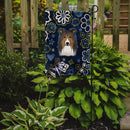 Blue Flowers Sheltie Garden Flag - Outdoor Decorative Yard Flag BB5093GF