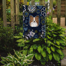 Blue Flowers Papillon Garden Flag - Outdoor Decorative Yard Flag BB5099GF