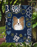 Blue Flowers Papillon Garden Flag - Outdoor Decorative Yard Flag BB5099GF