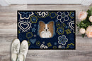 Blue Flowers Papillon Doormat - 24x36 Decorative Floor Mat – Indoor/Outdoor Rug with Artistic Flair BB5099JMAT
