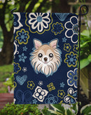 Blue Flowers Chihuahua Garden Flag - Outdoor Decorative Yard Flag BB5102GF