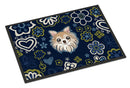 Blue Flowers Chihuahua Doormat - 18x27 Decorative Floor Mat – Indoor/Outdoor Rug with Artistic Flair BB5102MAT