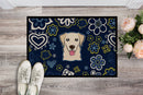 Blue Flowers Golden Retriever Doormat - 18x27 Decorative Floor Mat – Indoor/Outdoor Rug with Artistic Flair BB5103MAT