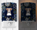 Blue Flowers Jack Russell Terrier Ceramic Night Light BB5111CNL