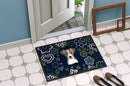 Blue Flowers Jack Russell Terrier Doormat - 24x36 Decorative Floor Mat – Indoor/Outdoor Rug with Artistic Flair BB5111JMAT