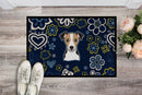 Blue Flowers Jack Russell Terrier Doormat - 24x36 Decorative Floor Mat – Indoor/Outdoor Rug with Artistic Flair BB5112JMAT