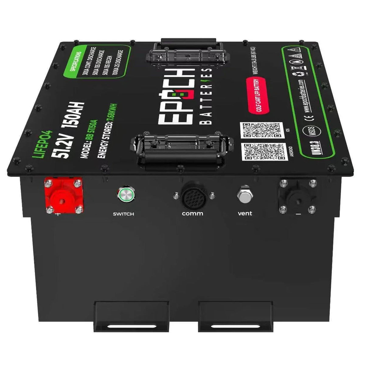 Epoch Batteries 48V 150Ah Golf Cart Battery Complete Kit - Lithium (LiFePO4), photo 3 of 5