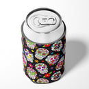 Day of the Dead Black Can or Bottle Hugger BB5116CC