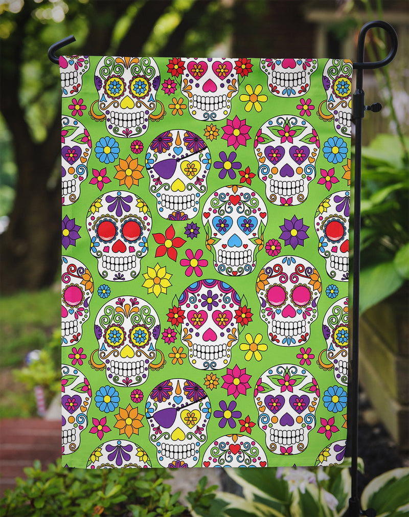 Day of the Dead Green Flag Garden Size BB5117GF