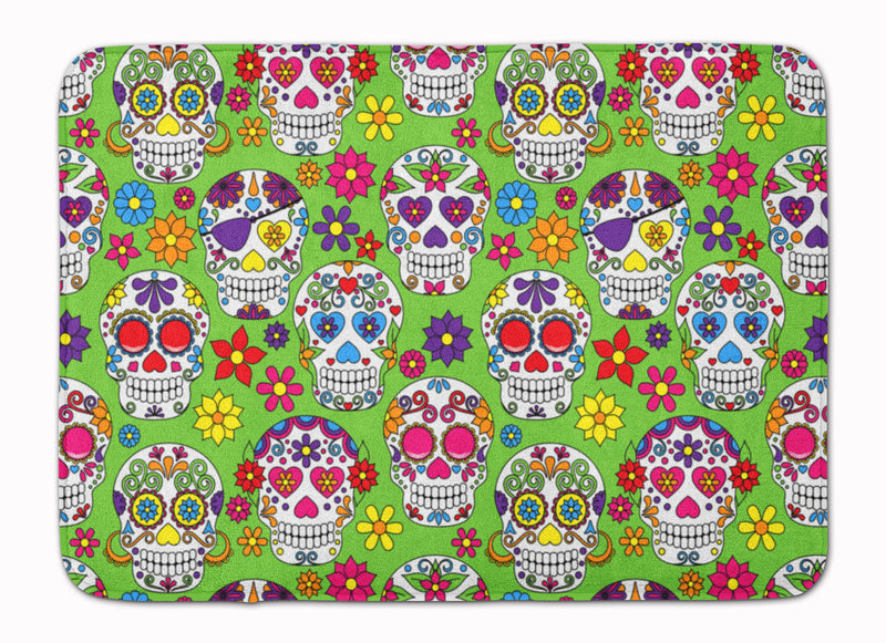 Day of the Dead Green Machine Washable Memory Foam Mat BB5117RUG