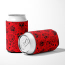 Day of the Dead Red Can or Bottle Hugger Cooler Sleeve for Standard 12 oz Cans, Insulated Foam Beer & Soda Can Hugger Reusable
