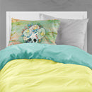 Day of the Dead Skull with Flowers Standard Pillowcase Lightweight Super Soft Easy Care Decorative Artwork Pillowcase, Standard