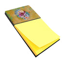 Day of the Dead Flowers Skull  Watercolor Sticky Note Holder Refillable Dispenser Desk Accessory 3x3 Pad Gift