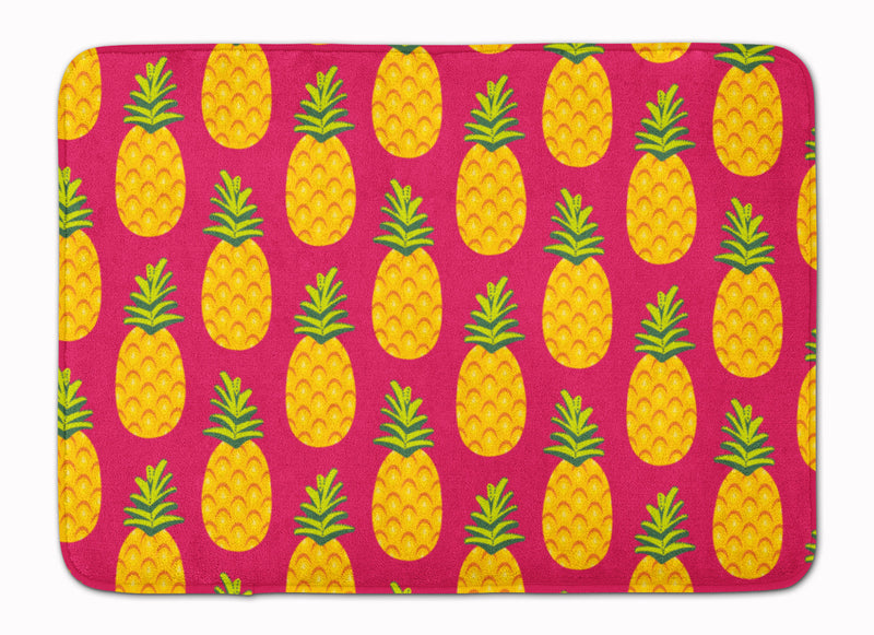 Pineapples on Pink Machine Washable Memory Foam Mat BB5136RUG