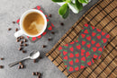 Strawberries on Gray Foam Coasters Set of 4 Cup Coasters for Indoor Outdoor, Tabletop Protection, Anti Slip, Mouse pad Material