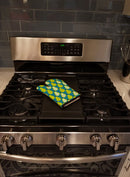 Pears on Green Oven Mitt Heat Resistant Thick Oven Mitt for Hot Pans and Oven, Kitchen Mitt Protect Hands, Cooking Baking Glove
