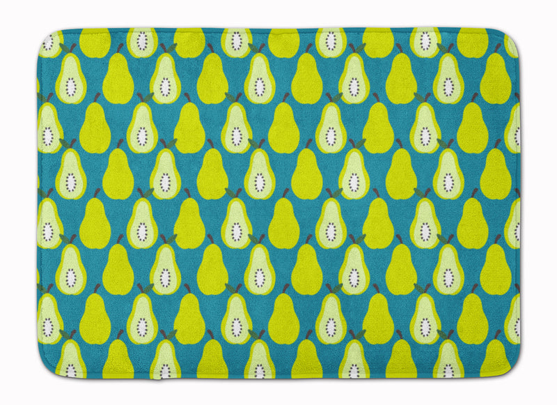 Pears on Green Machine Washable Memory Foam Mat BB5138RUG