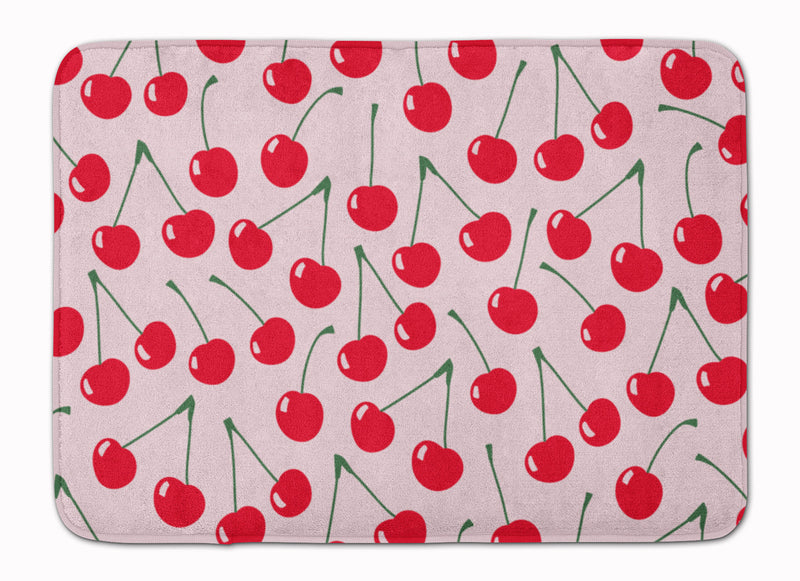 Cherries on Pink Machine Washable Memory Foam Mat BB5139RUG