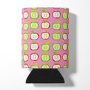 Apples on Pink Can or Bottle Hugger Cooler Sleeve for Standard 12 oz Cans, Insulated Foam Beer & Soda Can Hugger Reusable