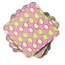 Apples on Pink Foam Coasters Set of 4 Cup Coasters for Indoor Outdoor, Tabletop Protection, Anti Slip, Mouse pad Material