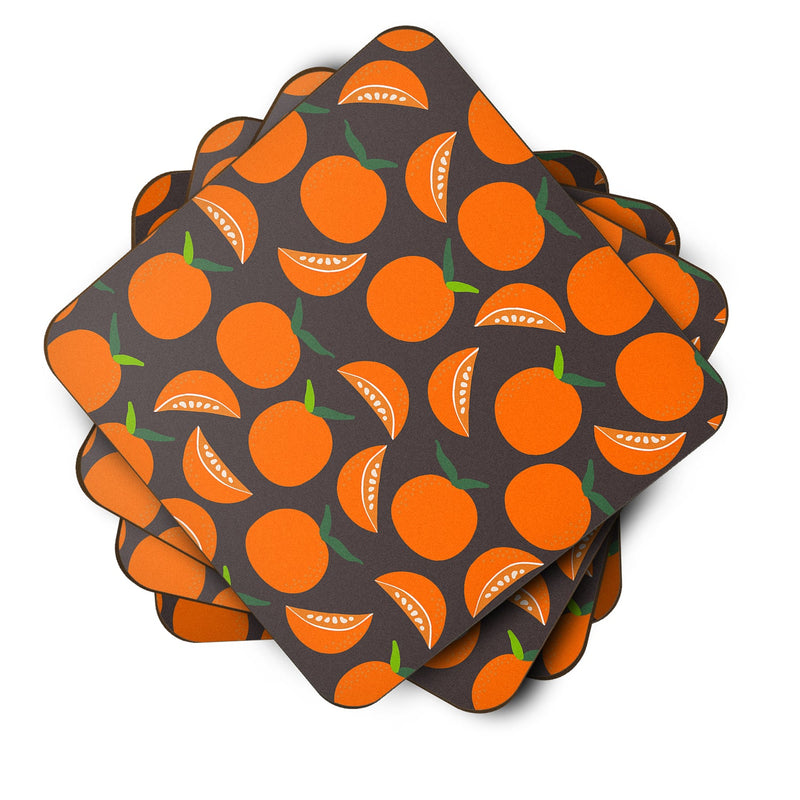 Oranges on Gray Foam Coaster Set of 4 BB5142FC