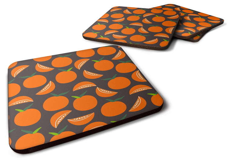 Oranges on Gray Foam Coaster Set of 4 BB5142FC