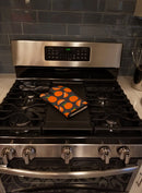 Oranges on Gray Oven Mitt Heat Resistant Thick Oven Mitt for Hot Pans and Oven, Kitchen Mitt Protect Hands, Cooking Baking Glove